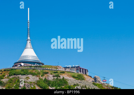 Tschechische Republik, Liberec - jested-1012 Meter hohen Fernsehturm und Hotel - Architekt hubacek Stockfoto