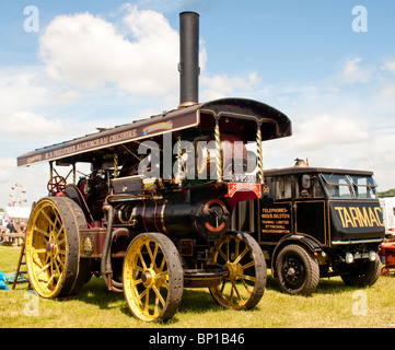 Dampf-gefahrene Oldtimer auf dem Display an einem Country Fair auf Scorton, Lancashire Stockfoto