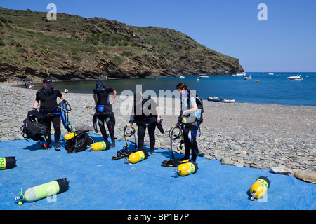 Tauchen an der Costa Brava, Cap de Creus, Costa Brava, Spanien Stockfoto