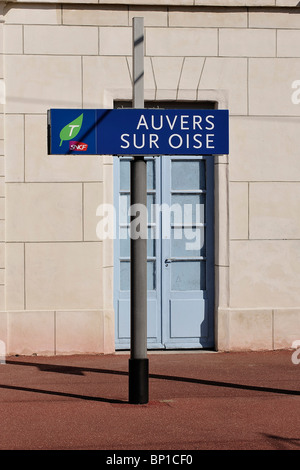 Frankreich, Val d ' Oise, Vexin, Auvers Sur Oise, Bahnhof Stockfoto
