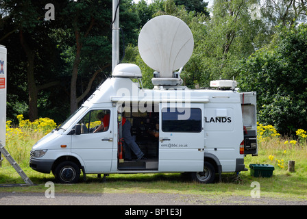 BBC außerhalb Sendung unterstützen Fahrzeug Osten Midlanda heute England uk Stockfoto