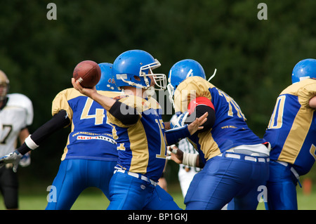 American Football, Manchester Titans vs. Clyde Valley Blackhawks August 2010 Stockfoto