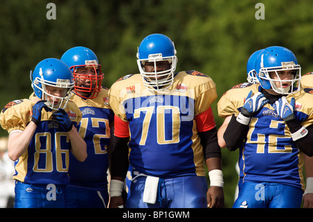 American Football, Manchester Titans vs. Clyde Valley Blackhawks August 2010 Stockfoto