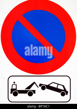Kein Parkplatz-Schild Stockfoto