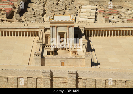 Israel, Jerusalem, das Modell von Jerusalem in der Zeit des zweiten Tempels im Israel Museum Stockfoto