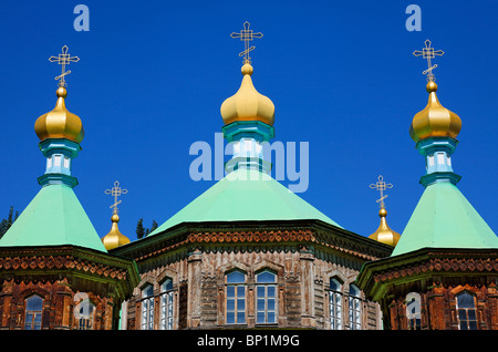 Kirgisistan - Karakol - russischen orthodoxen Heiligen Dreifaltigkeits-Kathedrale Stockfoto