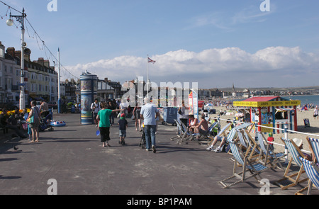 Der Esplanade direkt am Meer von Weymouth Dorset Stockfoto