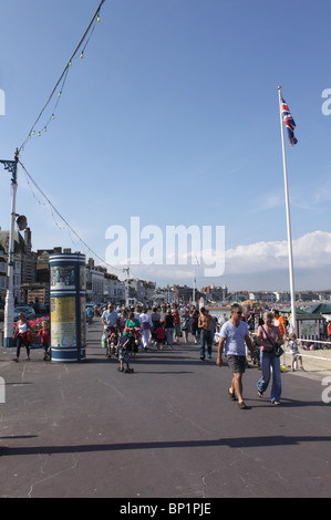 Der Esplanade direkt am Meer von Weymouth Dorset Stockfoto