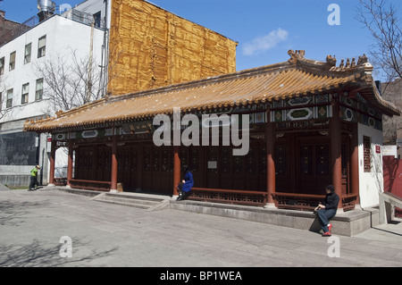 Alte verlassene Tempel in Montreal Chinatown, Quebec, Kanada Stockfoto