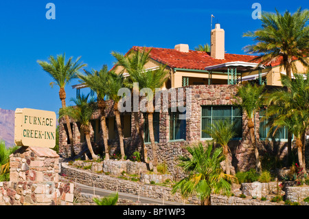 Schild am Furnace Creek Inn, Death Valley Nationalpark. California Stockfoto