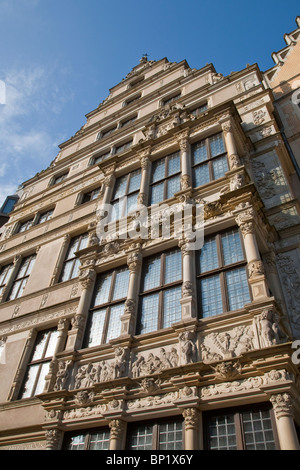 RESTAURIERWERKSTATT GEBÄUDE, RENAISSANCE-MIDDLE CLASS HOUSE VON 1499, HANNOVER, UNTERE SACHSEN, DEUTSCHLAND Stockfoto