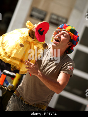 Straße Kinderanimateurin Arrecife Lanzarote Stockfoto