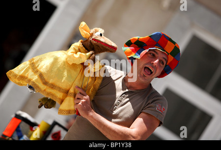 Straße Kinderanimateurin Arrecife Lanzarote Stockfoto