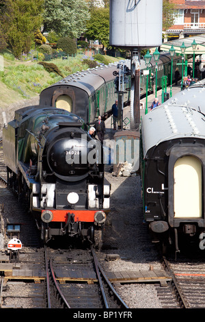 "Eddystone" Dampflok an der Swanage Railway.England arbeiten. Swanage Bahnhof Stockfoto
