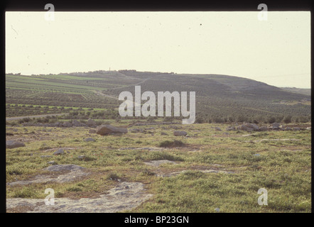 TEKOAH - DORF IN DEN HÜGELN VON JUDÄA SÜDLICH VON JERUSALEM. GEBURTSORT DES PROPHETEN AMOS. (AM. 1:1) BILD: ANSICHT DES TEL. & Stockfoto