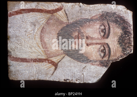 701. PORTRÄTS DER FRÜHEN CHRISTEN, MALEREI AUF HOLZ, 6.. C. FAIUM, ÄGYPTEN Stockfoto