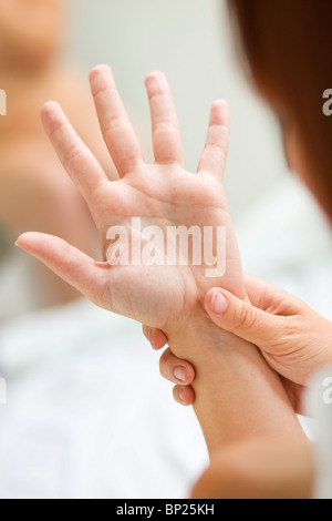 Womans palm Stockfoto