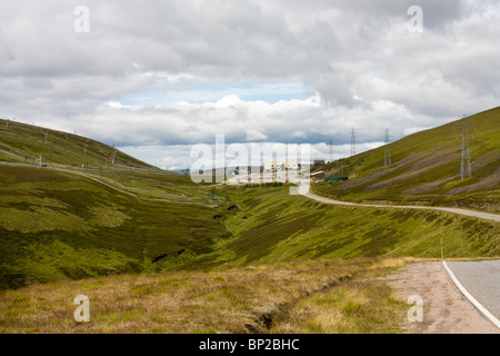 Lecht Ski Centre in die Cairngorm Berge auf der A939. Stockfoto