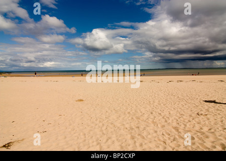 Dornoch Sand am Ufer des Dornoch Firth einen kurzen Spaziergang vom Stadtzentrum entfernt von Dornoch in den schottischen Highlands. Stockfoto