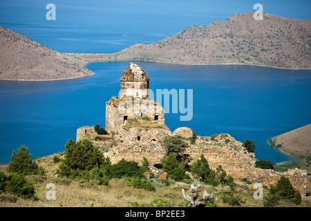 Ruinen von Altinsac armenische Kirche am Van-See Türkei Stockfoto