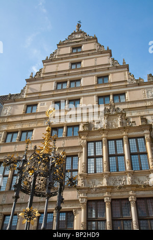 RESTAURIERWERKSTATT GEBÄUDE, RENAISSANCE-MIDDLE CLASS GEBÄUDE VON 1499, HANNOVER, UNTERE SACHSEN, DEUTSCHLAND Stockfoto