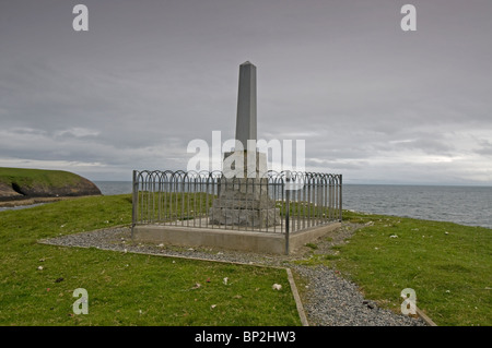 Denkmal für den Verlust von HM Yacht Iolare verloren 1. Januar 1919 Holm rockt Stornoway, Isle of Lewis.  SCO 6254 Stockfoto