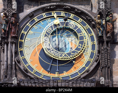 Gotische Orloj Prager Altstadt Tschechien Böhmen Stockfoto