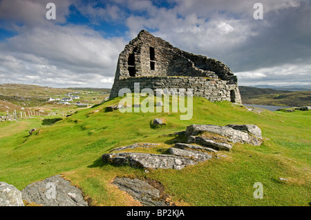 Dun Carloway Broch Eisenzeit Stein Wohnung, Lewis, Western Isles. Schottland. SCO 6246 Stockfoto