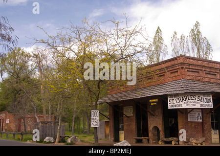 St. Charles Saloon auf Main Street, Columbia State Historic Park, Kalifornien Stockfoto