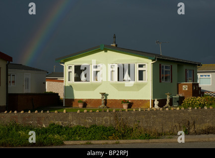 Ferienhäuser auf Walney Insel, Cumbria, England UK Stockfoto