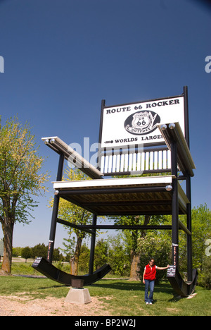 Die weltweit größte Rocker, Route 66, Fanning, Missouri Stockfoto