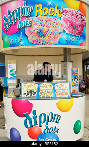 Dippin´ Dots Rock! Eisdiele, Santa Cruz Boardwalk CA. Stockfoto
