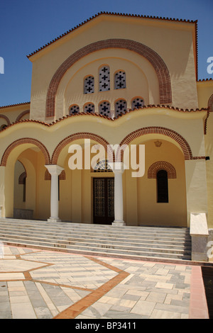 Vorderen Stufen Gerasssimos Monastrey Kefalonia Griechenland Stockfoto