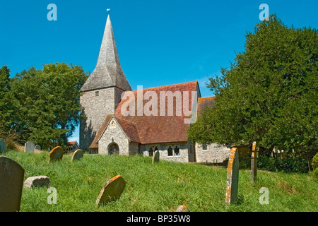 St. Michael und alle Engel; Pfarrei; Kirche; Berwick; East Sussex Stockfoto