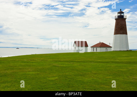 US Abteilung der Heimat Sicherheit Coast Guard Station Point Judit, beinhaltet einen Leuchtturm. Stockfoto