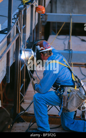 Schweißer arbeiten in Denver, Colorado, USA. Stockfoto