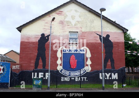 U.Y.M Wandbild-Lord Street, East Belfast U.D.A und U.F.F Stockfoto