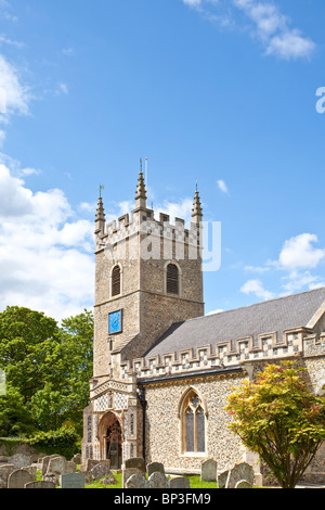 St. Leonards Kirche am Horringer im Frühjahr, Suffolk Stockfoto