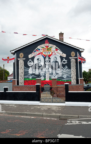 Loyalist Wandbild in Sydenham East Belfast. Stockfoto