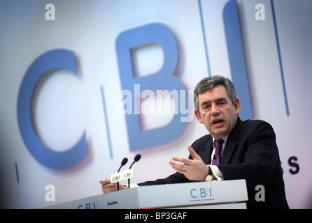 Der ehemalige Premierminister Gordon Brown anlässlich der CBI-Konferenz Stockfoto