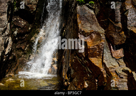 Silber Cascade Wasserfall im Carroll County, New Hampshire. Stockfoto