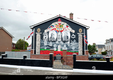 Loyalist Wandbild in Sydenham East Belfast. Stockfoto