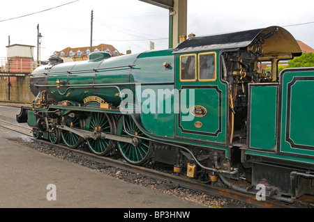 Miniatur Dampf Lok Southern Maid auf Romney Hythe und Dymchurch Railway in Kent England UK Stockfoto