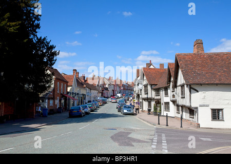 Historischen Lavenham in Suffolk an einem sonnigen Tag Stockfoto