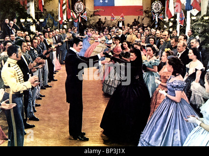 CLARK GABLE, Vivien Leigh, gegangen mit dem Wind, 1939 Stockfoto