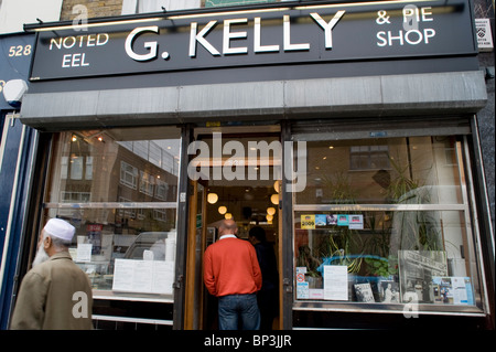 Kelly Pie and Mash Shop in East London und alte Tradition. Stockfoto