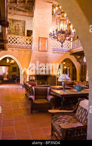 Das Wohnzimmer im Scottys Castle, Death Valley National Park. California Stockfoto