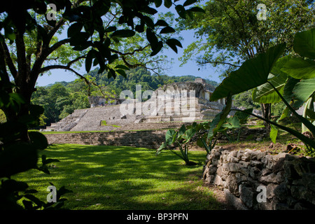 Archäologische Stätte Palenque Ruinen, The Palace, Chiapas, Mexiko