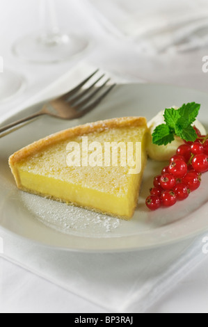 Tarte au Citron Zitronentorte Stockfoto