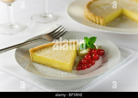 Tarte au Citron Zitronentorte Stockfoto